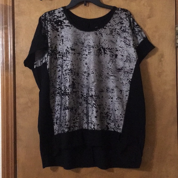Lane Bryant Tops - Lane Bryant Silver Front Tee. Sz. 14/16
